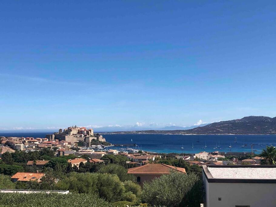 Exceptionnelle Vue Mer Calvi - Piscine - T2 Dış mekan fotoğraf
